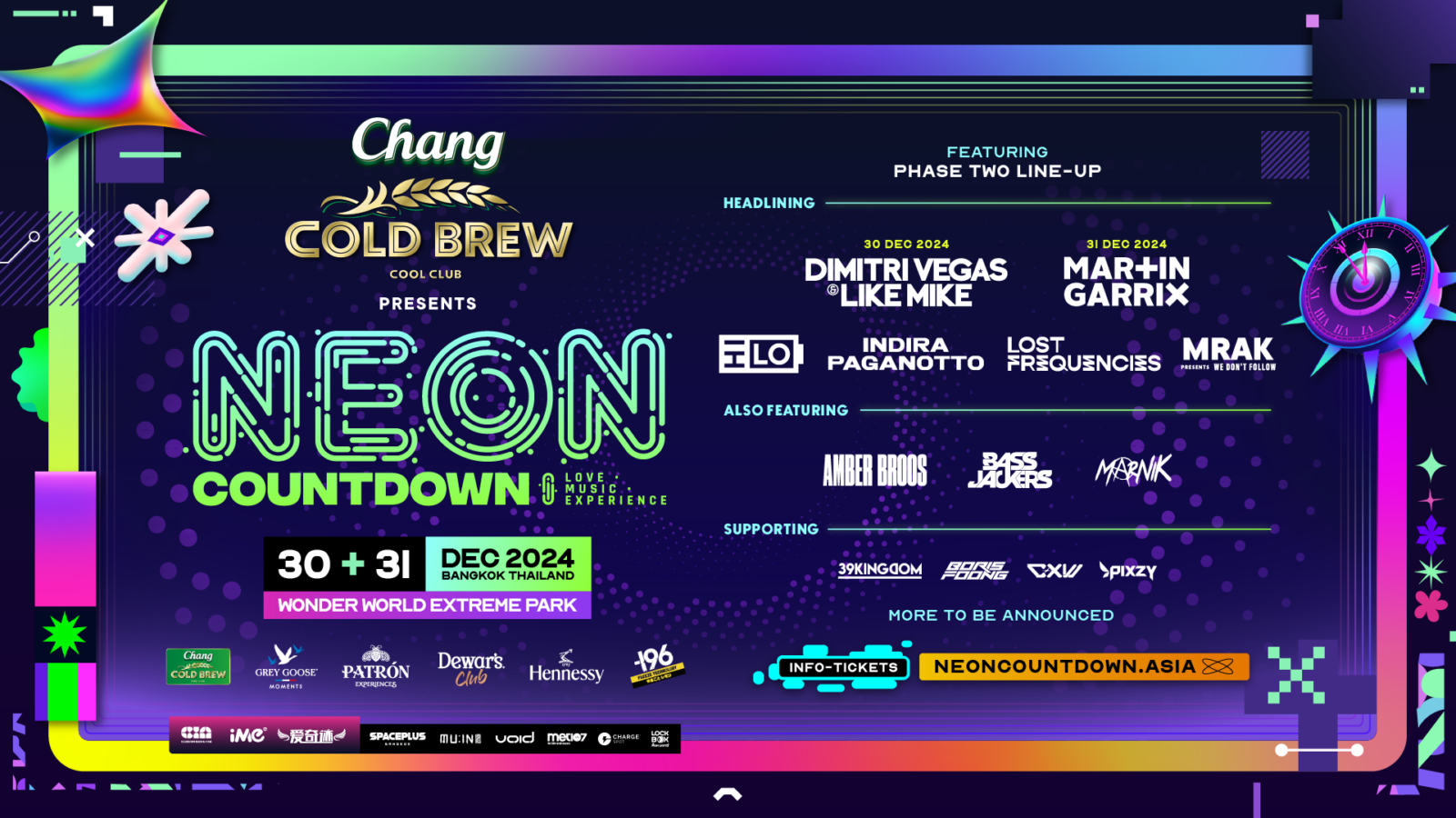 "NEON Countdown 2024" พร้อมระเบิดความมันส์! นำทีมโดย Martin Garrix และดีเจระดับ World Class อีกมากมาย จัดเต็มเคาท์ดาวน์ส่งท้ายปีเก่าที่ Wonder World Extreme Park