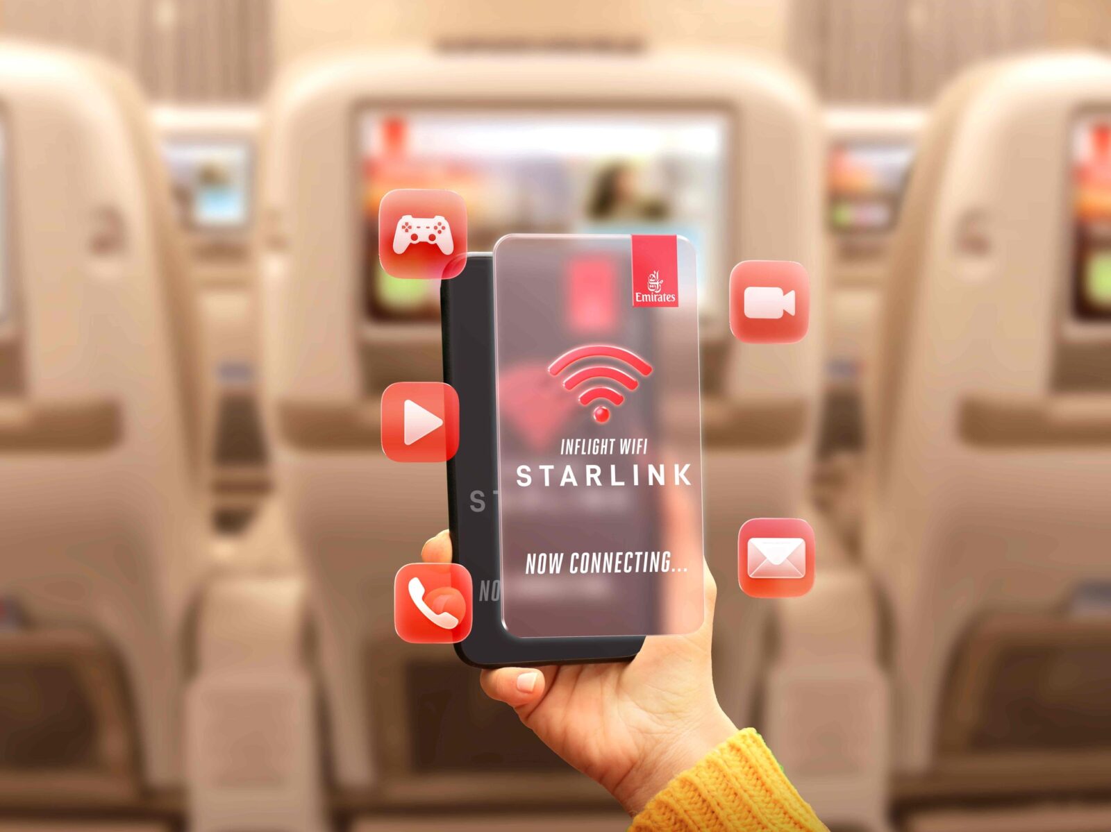 เอมิเรตส์ติดตั้ง Starlink Wi-Fi บนเครื่องบิน A380 สำเร็จครั้งแรก เพิ่มความเร็วอินเทอร์เน็ตบนเครื่องบินสูงสุด 1,000 เท่า เปิดใช้ฟรีทุกชั้นโดยสาร
